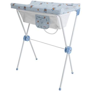 Imagem de Banheira para Bebe Com Trocador Dobravel Kiddo Slim Plus Azul