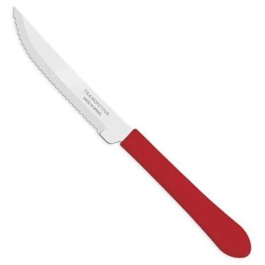 Imagem de Kit c/ 6 Faca Serra Tramontina Cozinha Churrasco Inox Cor
