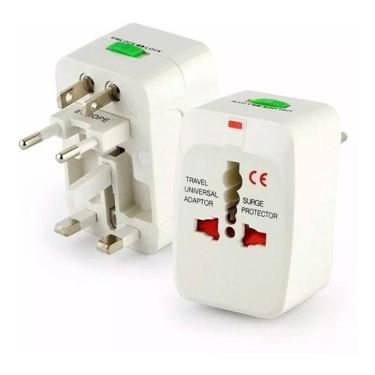 Imagem de Adaptador Tomada Universal Internacional Viajem + 150 Países