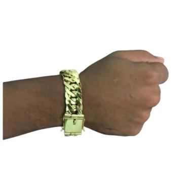 Imagem de Pulseira 23 milímetro de moeda antiga Banhada a ouro