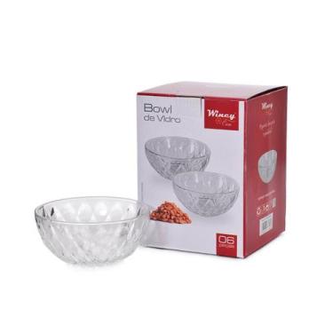 Imagem de Conjunto De Bowl Tigela Diamante Transparente Wincy 6Und - Wincy Casa