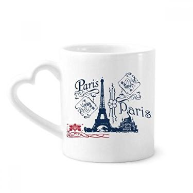 Imagem de Torre Eiffel França Linha Paris Caneca Desenho Café Cerâmica Copo Coração Vidro