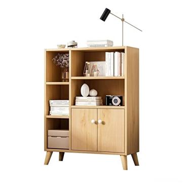 Imagem de KIZQYN Estante de livros moderno simples prateleira de armazenamento piso pequeno armário simples casa estudante quarto estudo sala de estar estante estante