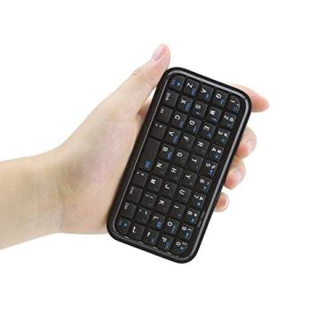 Imagem de Teclado bluetooth 3.0, mini teclado recarregável fino tamanho de viagem sem fio teclado de bolso portátil pequeno 49 teclas teclado para computador notebook tablets smartphones