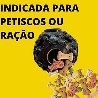 Imagem de Brinquedo Para Cães Porta Petisco Bola Interativa Pet Apito BOLA PETISQUEIRA (PRETA)