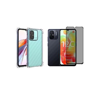 Imagem de Capa Capinha Case Compativel Redmi Xiaomi 12C + Película Privacidade Premium 3D 9D - Phone Palace