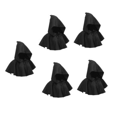 Imagem de BESTYASH 5 Unidades capuz de bruxa roupa para homens manto masculino capo chapéu de cowl roupas góticas roupas para homens capa com capuz acessórios de bruxa gótico de capuz decorar cara