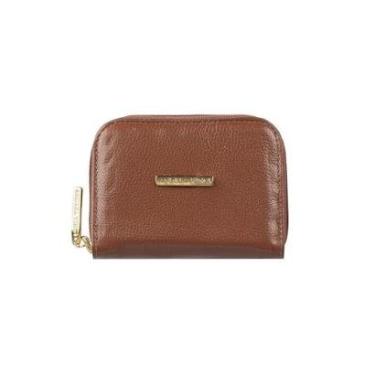 Imagem de Carteira feminina pequena de couro liso Kiara-Feminino