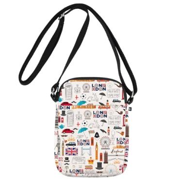Imagem de JNIAP Bolsa tiracolo London London Travel Gift London Travel Purse London Shoulder Bag London Crossbody Purse, London Cb