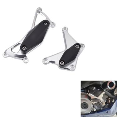 Imagem de HRuizq Capa de proteção de motor de motocicleta Stator Crank Case Cover compatível com Suzuki GSX-S1000 (21~) GSX-S1000 GT (21~) KATANA (19-21) (prata)