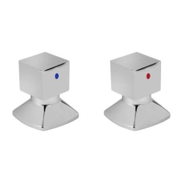 Imagem de Kit com 2 Acabamentos Para Registro C46 Água Quente/Fria Premium KU4246 Ducon Metais Cromado