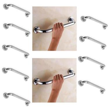 Imagem de Alça De Apoio 30Cm Acessibilidade Kit 10 Uni Cadeirante Barra Suporte 