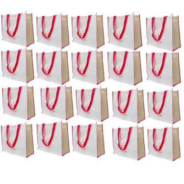 Imagem de Bolsa Ecobag Reutilizavel Kit 20 Uni Mercado Compras Reutilizavel Saco