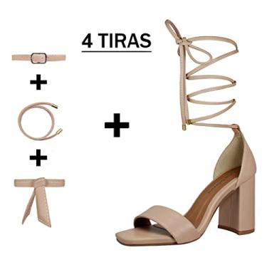 Imagem de Sandália Troca Tira Salto Alto Grosso Luiza Sobreira Nude Mod. 2121-2