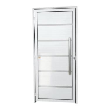 Imagem de Porta de Alumínio Lambri 210x90cm com Puxador Premium Super Brimak