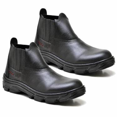 Imagem de Kit 2 Botina EPI CA Unissex Couro Segurança Trabalho - Rubim Calçados,