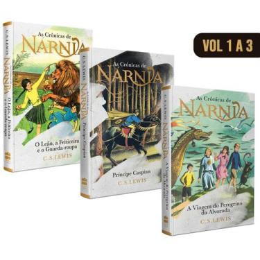 Imagem de Kit As Crônicas De Nárnia - Vol. 1 a 3 - Leão Feiticeira Guarda-Roupa 