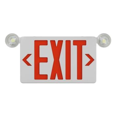 Imagem de Ciata Combo de placa de saída vermelha decorativa LED ultrabrilhante e luz de emergência com bateria reserva, letras vermelhas de 15 cm (pacote com 1)