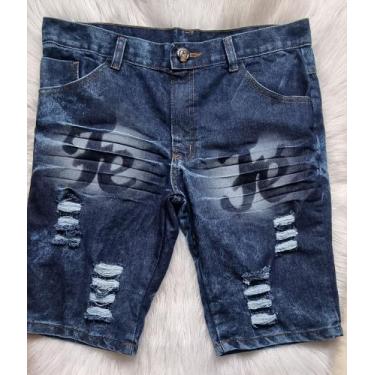 Imagem de bermuda jeans 100% algogã0 - bighats, 350gramas, tamanhos 36 38 40 42 