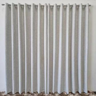 Imagem de Cortina Para Sala Sofisticada De Linho Linhão Blackout 100% Medida 3,0