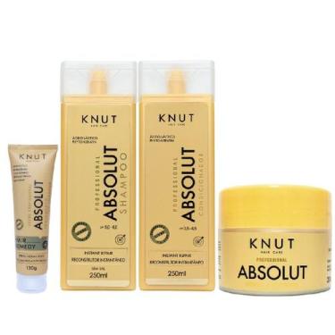 Imagem de Kit Knut Tratamento Absolut Shampoo 250ml Condicionador 250ml Máscara 
