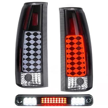 Imagem de ILONPA Conjunto completo de LED, par de luzes traseiras + 3ª lâmpada de freio para Chevrolet GMC 1988-1999 C/K 1500, 1988-2000 C/K 2500/3500, 1992-1994 Chevrolet Blazer, 1994-1999 Chevrolet Silverado
