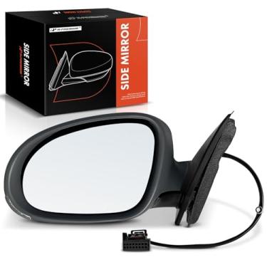 Imagem de A-Premium Espelho retrovisor elétrico lateral do motorista - compatível com Volkswagen Jetta 2005-2010 - Espelho retrovisor externo cinza dobrável manual aquecido com seta - Substituição # 1K1 857 507