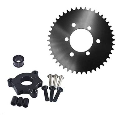 Imagem de KQTshangmao Adaptador CNC preto 44T roda dentada serve para bicicleta motorizada de 2,5 cm / 3,8 cm 66cc 80cc
