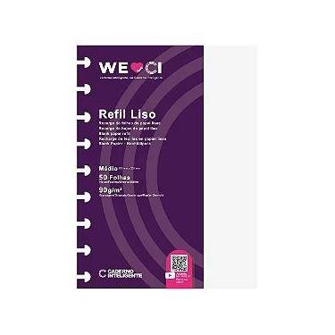 Imagem de Bloco Refil Médio Quadriculado 90g com 50 folhas - Caderno Inteligente