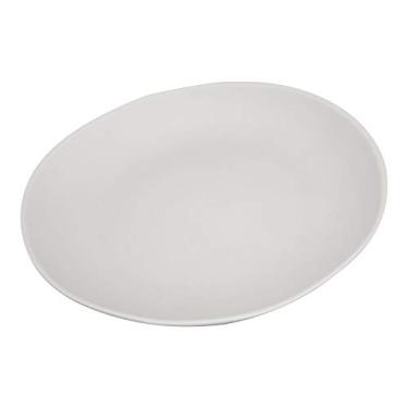 Imagem de Carlisle FoodService Products Prato de jantar de plástico reutilizável Ridge para casa e restaurante, melamina, 26 cm, cimento