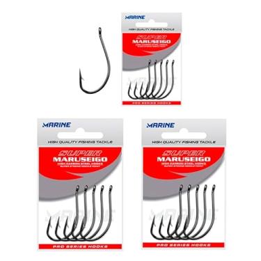 Imagem de Marine Sports, Kit Anzol Marine Sports Super Maruseigo Black Reforçardo Nº 26 3 Cartelas 45un