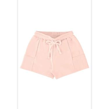 Imagem de Shorts Infantil em Moletom Linho Up Baby, Rosa claro, 2