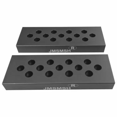 Imagem de JMSMSH Conjunto de mandril H-Frame de 2,5 x 7,8 x 21 cm, paralelos de placas de cama de aço para imprensa, placas de prensa paralelas, conjunto de mandril paralelo