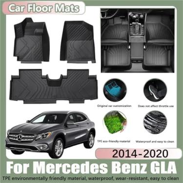 Imagem de Tapete de carro compatível com Mercedes Benz GLA AMG X156 180 200 250 2014-2020 2015 TPE Almofada de pé à prova d'água para carro Acessórios de forro personalizado