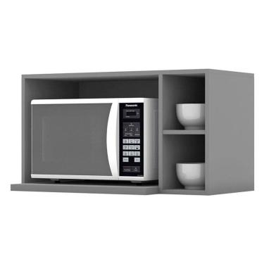 Imagem de Armário Aéreo Para Micro-ondas Belize Cinza - Henn