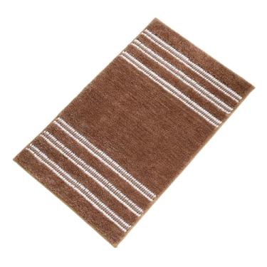 Imagem de Ioensy Tapete de tapete de banheiro, acessórios para decoração de casa de banho, tapete absorvente de banheiro no tapete da porta, para a banheira sob a pia, Marrom