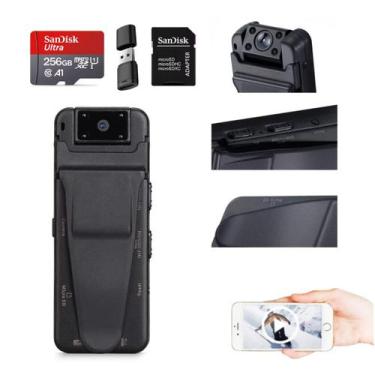 Imagem de Mini Câmera Espiã Policial 256gb Wifi Sensor Movimento Ip Hd - MIKE SH