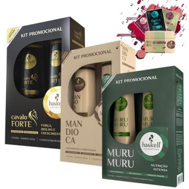 Imagem de Kit Promopack Haskell Mandioca, Murumuru e Cavalo 500ml