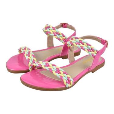 Imagem de Sandália Rasteirinha Feminina Menina Rosa - Genérico, 36