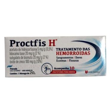 Imagem de Proctfis H Tratamento para Hemorroida Pomada 20g + 10 Protetores para Dedos UNIAO QUÍMICA