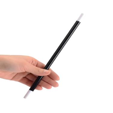 Imagem de Ovewibi 1 pacote com varinha mágica de plástico preto e branco para truques de mágica de fantasia de mágico