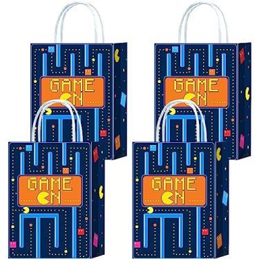 Imagem de Brattol 16 Unidades De Sacolas Para Lembrancinhas De Festa Para Jogos De Arcade Pac Ghost, Suprimentos Para Festas De Aniversário, Sacolas Para Lembrancinhas De Jogos De Arcade Com Alça Para Meninos E