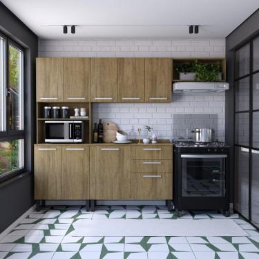 Imagem de Cozinha Completa em MDP Carvalho Samba Bertolini