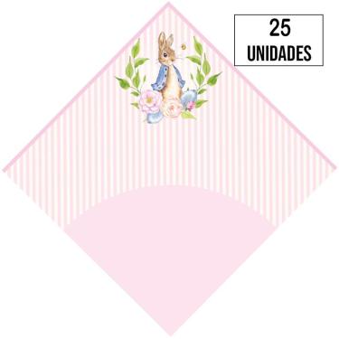 Imagem de Embalagem Para Ovo Pedro Coelho Rosa 350g A 500g - 25 Unidades