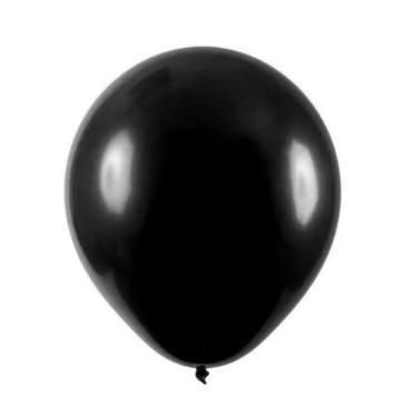 Imagem de Balão De Látex Preto - 7 Polegadas - 50 Unidades