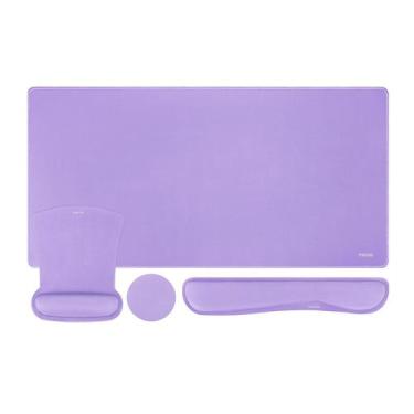 Imagem de Conjunto de teclado e mouse pad MOSISO Large Gaming Purple