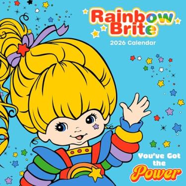 Imagem de TF Publishing Calendário de parede Rainbow Brite 2026 - grades grandes para compromissos e agendamento - Calendário de parede mensal vertical 2026 com papel fosco premium para organização de casa e