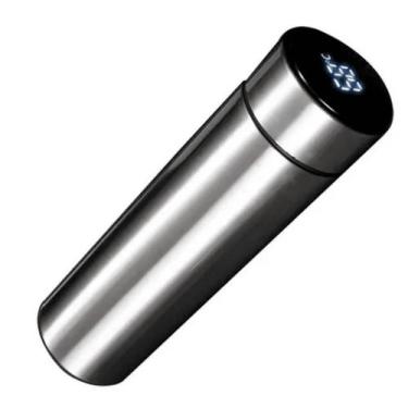 Imagem de Garrafa Térmica Smart com Display LED 500ml - CAERUS, PRATA