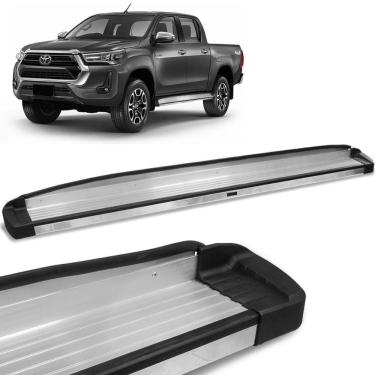 Imagem de Estribo Lateral Hilux 2016 a 2023 Aluminio Prata Bepo