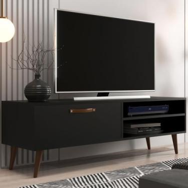 Imagem de Rack para TV Até 43 Polegadas Miami 1 Porta 1 Prateleira Preto - Jcarv